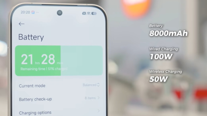 Xiaomi 17 Max sở hữu viên pin 8.000 mAh