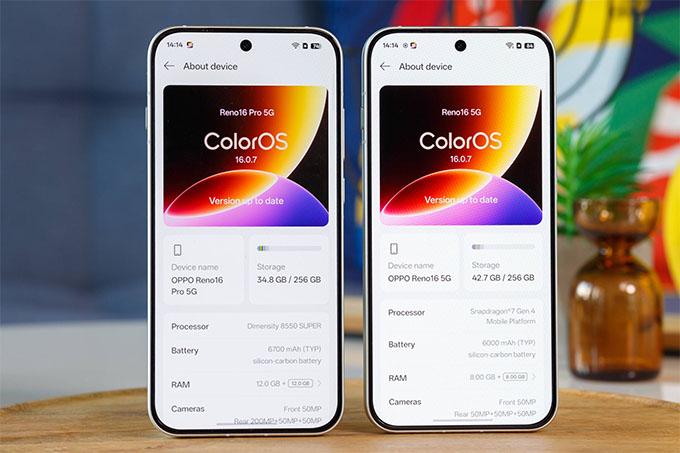 Reno16 được cài đặt sẵn hệ điều hành ColorOS 16