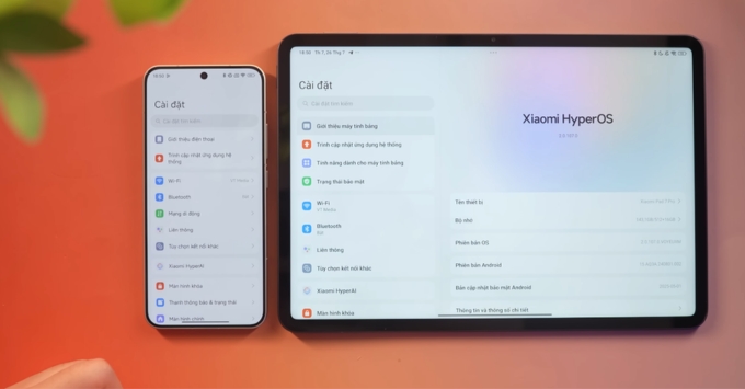 Xiaomi Pad 7 Pro chạy HyperOS 2 với HyperAI, hỗ trợ đa nhiệm cửa sổ nổi, chia đôi màn hình và tối ưu hiệu suất làm việc.