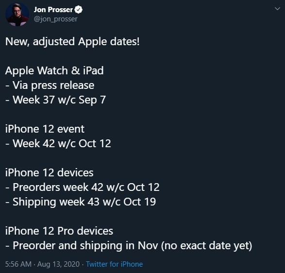 ngày ra mắt iPhone 12