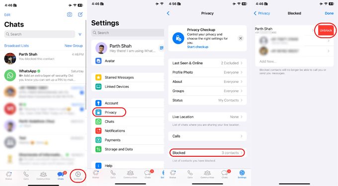 Cách xóa thư rác trên WhatsApp cho iOS