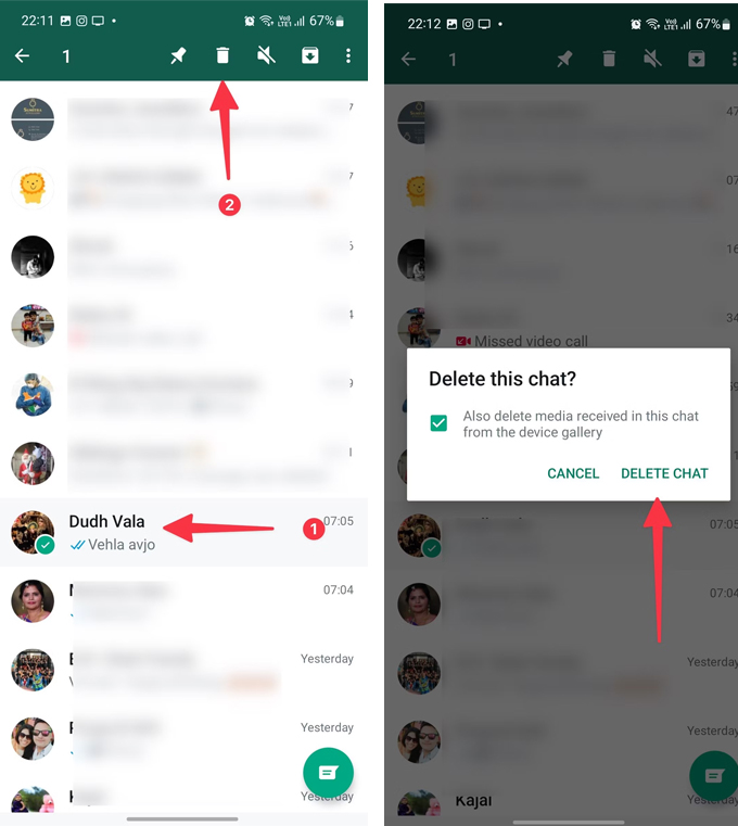Cách xóa thư rác trên WhatsApp cho Android