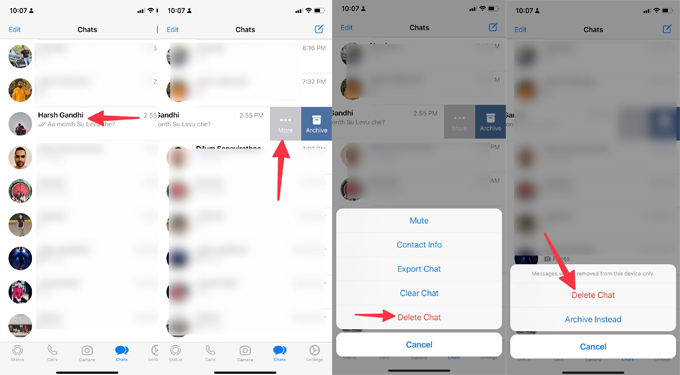 Cách xóa thư rác trên WhatsApp cho iOS