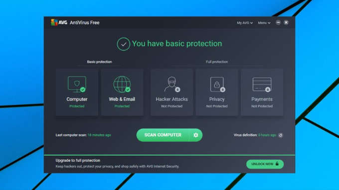 AVG Antivirus Free for Mac bảo vệ cơ bản