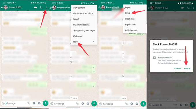 Cách báo cáo và chặn trên WhatsApp cho Android