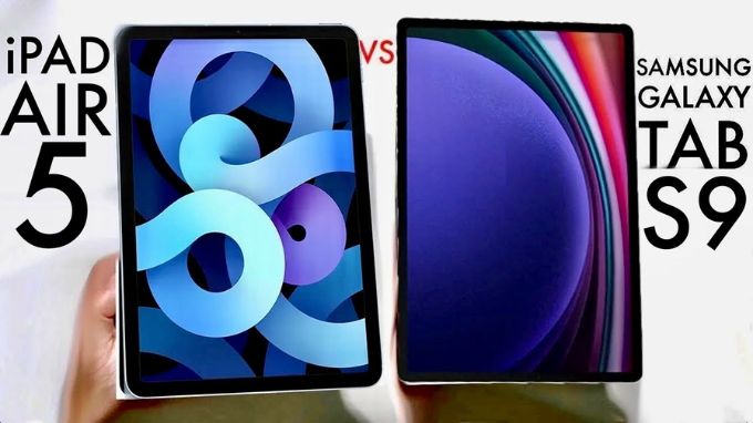 thiết kế iPad Air 5 và Samsung Galaxy Tab S9