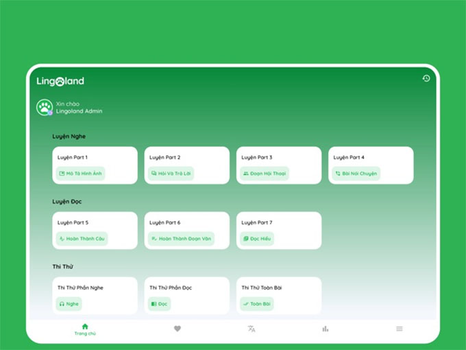 Lingoland TOEIC –Luyện đề hiệu quả, miễn phí