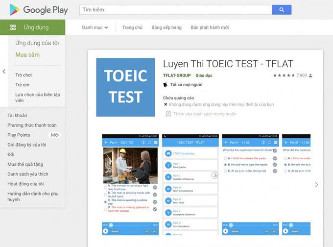 Luyện thi TOEIC TEST - TFLAT