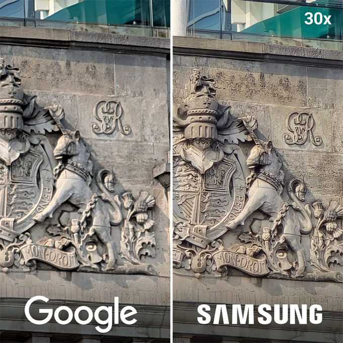 Khả năng chụp ảnh zoom 30x trên Pixel 9 Pro và galaxy S24 Ultra