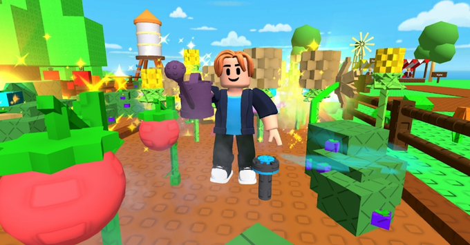 Nhân vật thu hoạch cây đột biến trong Grow a Garden