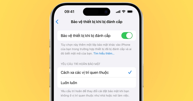Tính năng bảo mật thông minh trên iPhone bảo vệ thiết bị khi bị đánh cắp