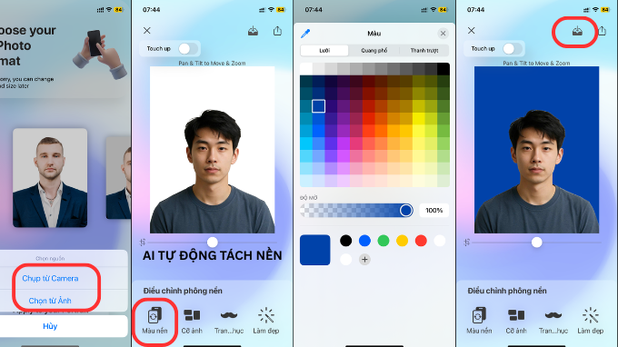 Cách chỉnh ảnh thẻ 3x4 bằng ứng dụng ID Passport Photo