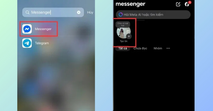 Hướng dẫn thêm nhạc vào ghi chú Messenger trên điện thoại