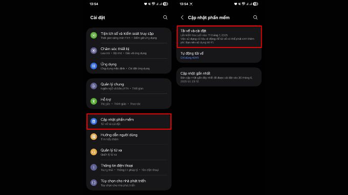 Cập nhật phần mềm mới nhất