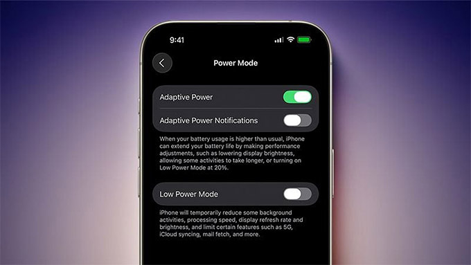 Chế độ tiết kiệm điện năng (Low Power Mode) truyền thống