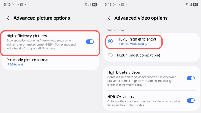Chuyển đổi sang định dạng HEIF giúp tiết kiệm đáng kể dung lượng lưu trữ