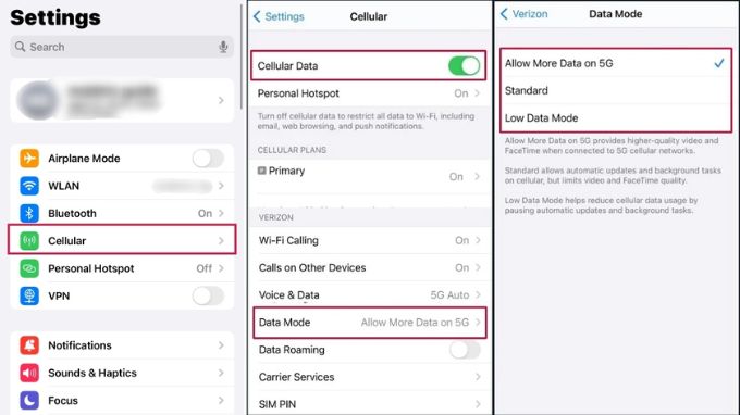 Cách thay đổi cài đặt mạng 5G trên iPhone