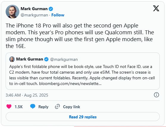 iPhone 18 Pro sẽ có pin "trâu" hơn nhờ chip C-series nội bộ của Apple?
