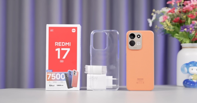 Xiaomi Redmi 17 pin 7500mAh hỗ trợ sạc nhanh 45W
