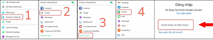 Kiểm tra đồng bộ danh bạ trên Android và giao diện quản lý Google Contacts