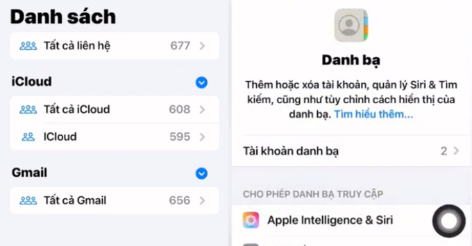 Bật tùy chọn