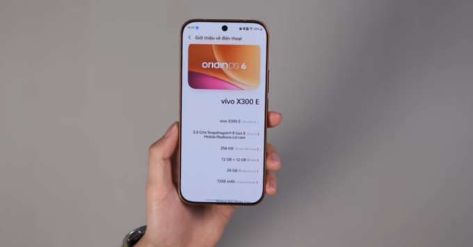 vivo X300e với phần mềm mượt mà