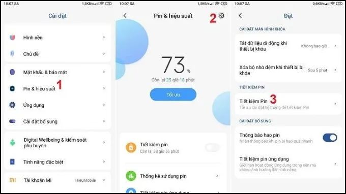 Kích hoạt Chế độ tiết kiệm pin