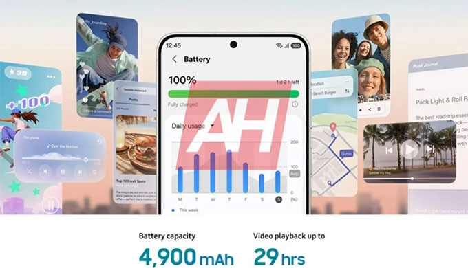 Samsung Galaxy S26 FE được cho sẽ trang bị viên pin có dung lượng 4.900mAh