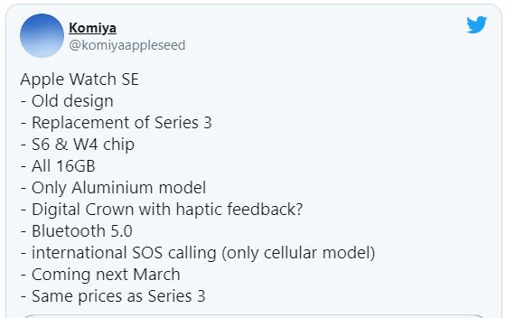 Cấu hình Apple Watch SE mạnh mẽ