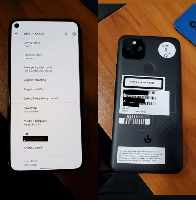 Hình ảnh thực tế Google Pixel 5 lộ diện