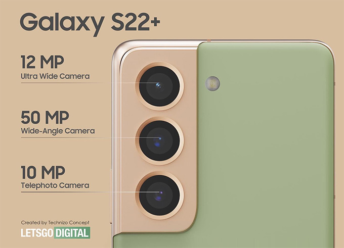 Galaxy S22 Plus được trang bị cụm ba camera mới
