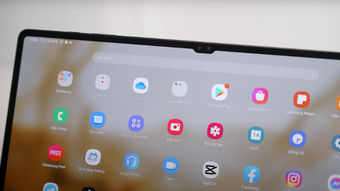 Camera trước khá hài lòng của Galaxy Tab S8 Ultra