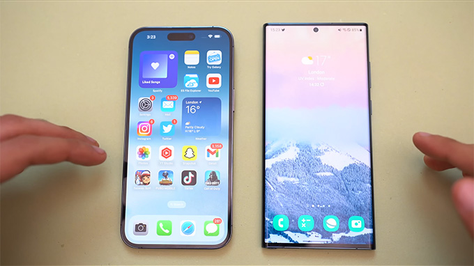 iPhone 14 Pro Max và Galaxy S22 Ultra đều sở hữu màn hình lớn