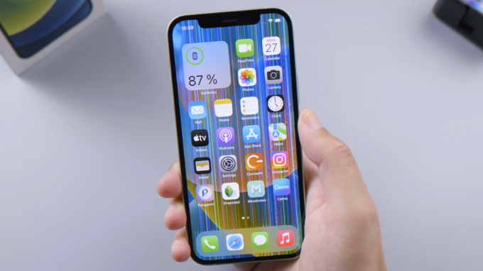 Màn hình iPhone bị sọc toàn bộ