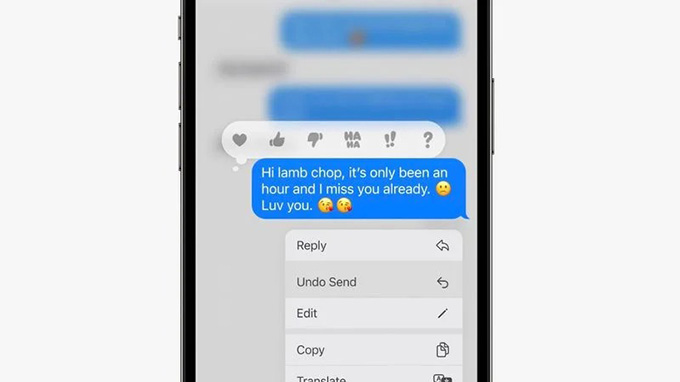 Chỉnh sửa hoặc hủy bỏ tin nhắn iMessage đã gửi trên iOS 16