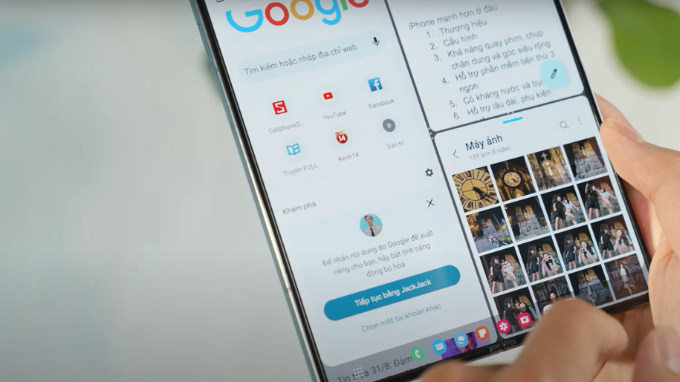 Tính năng đa nhiệm tuyệt vời của điện thoại màn hình gập