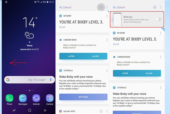 Cách tắt chế độ Samsung Bixby