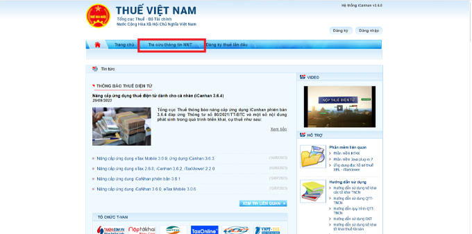 Cách tra cứu mã số thuế trên website việt nam bước truy cập