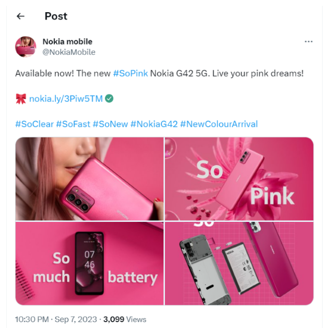 Nokia G42 có thêm màu hồng trước khi ra mắt ở Ấn Độ