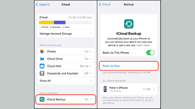 Bước 1 : Sao lưu dữ liệu
