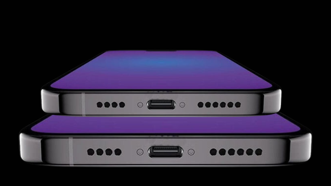 Sử dụng cáp USB-C để truyền dữ liệu giữa iPhone 15 và thiết bị khác