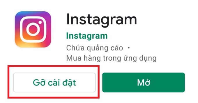 Khắc phục lỗi không đăng nhập được Instagram bằng cách gỡ và cài đặt lại ứng dụng Instagram