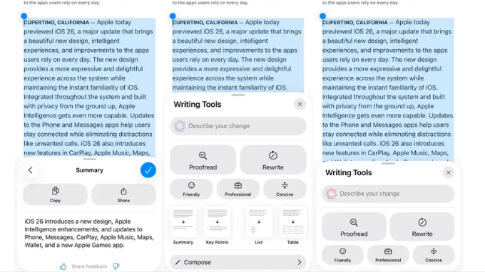 Viết lại văn bản với nhiều phong cách khác nhau qua Writing Tools