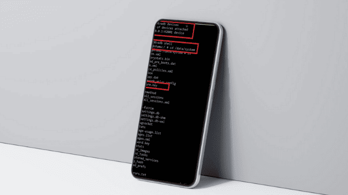 Giao diện Command Prompt với lệnh ADB