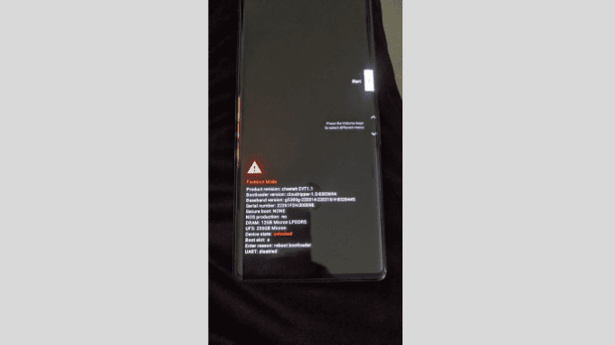 Giao diện Fastboot Mode trên Google Pixel