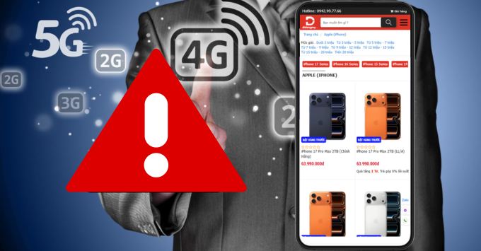 Nguyên nhân lỗi không đăng nhập được Instagram do kết nối Internet (WiFi hoặc 4G/5G)