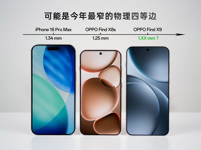 OPPO Find X9: Màn hình đột phá, viền bốn cạnh mỏng nhất từ trước đến nay