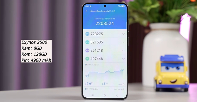 Hiệu năng chip Exynos 2500 mạnh mẽ trên Galaxy S26 FE
