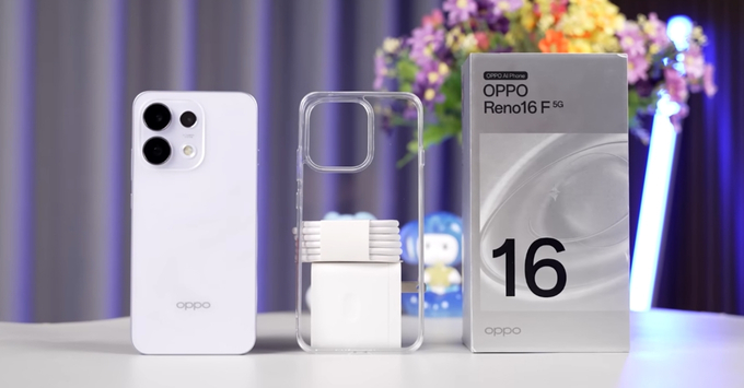 OPPO Reno16 F ngoại hình trẻ trung thời trang đột phá