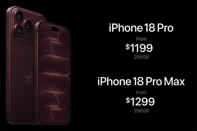 iPhone 18 Pro series giá bao nhiêu?